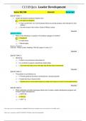 MILITARY CGSC C131B Quiz Leader Development 100&percnt; CORRECT AND VERIFIED ANSWERS PROVIDED