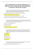 ATI Leadership and Community Health Exams &vert; 3 Different Versions &vert; Each Version with 50 Questions and Answers &vert; Brand New Versions&excl;