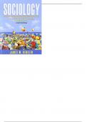 Essentials Of Sociology A Down to Earth Approach 10th Edition by James M&period; Henslin -Test Bank