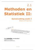 Samenvatting week 2 -  Methoden en Statistiek II (FSWPE2-022)