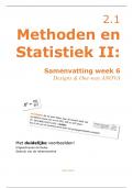 Samenvatting week 6 -  Methoden en Statistiek II (FSWPE2-022)