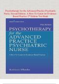  Psychotherapy for the Advanced Practice Psychiatric Nurse&comma; Second Edition&colon; A How-To Guide for Evidence- Based Practice 2nd Edition Test Bank