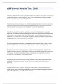 ATI Mental Health Test Questions With Answers 2023&period;