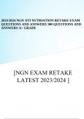 2023/2024 NGN ATI NUTRIATION RETAKE EXAM QUESTIONS AND ANSWERS 300 QUESTIONS AND ANSWERS A+ GRADE.