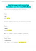 ALAT Chapter 10 Practice Test Questions and Answers 100% Pass