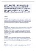 CERT_MASTER 1101 - WGU (D316) Final Practice Assessment (RIGHT ANSWERS ONLY)2023 (The questions here are from D316 / A+ 1101 WGU Final Practice Assessment) Solved!!!