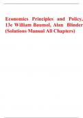 Economics Principles and Policy 13th Edition By William Baumol, Alan  Blinder (Solutions Manual, 100% Original Verified, A+ Grade)