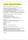AI Exam &ndash; Questions & Answers