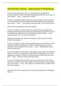 AI Practice Exam - Questions & Solutions