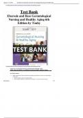 Test Bank for Ebersole and Hess Gerontological Nursing and Healthy Aging 6th Edition by Touhy Chapter 1-28&vert;Complete Guide A&plus;