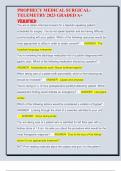 PROPHECY MEDICAL SURGICALTELEMETRY 2023 GRADED A&plus;  VERIFIED
