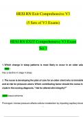 HESI RN Comprehensive V3 Exit Exam (5 Sets of V3 Exams) Questions and Answers Latest (2023 / 2024) (Verified Answers)