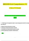 HESI RN Comprehensive V2 Exit Exam (3 Sets of V2 Exams) Questions and Answers Latest (2023 / 2024) (Verified Answers)