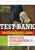 Test Bank For Western Civilization: A Brief History, Volume I: to 1715 - 10th - 2020 All Chapters - 9780357026731