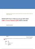NRNP 6670 Week 6 Mid-term Exam NEW 2023(100% Correct Summer QTR)BEST GRADE