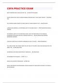CSFA PRACTICE EXAM &vert; 100 QUESTIONS WITH 100 &percnt; CORRECT ANSWERS 