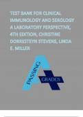 Test Bank For Clinical Immunology and Serology A Laboratory Perspective, 4th Edition, Christine Dorresteyn Stevens, Linda E. Miller.