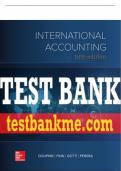 Test Bank For International Accounting, 5th Edition All Chapters - 9781259747984