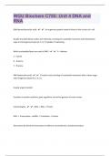 WGU Biochem C785&colon; Unit 4 DNA and RNA 85 Questions with 100&percnt; Correct Answers &vert; Verified 2023