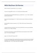 WGU BioChem  &vert;141  Review Questions with 100&percnt; Correct Answers &vert; Verified &vert; Latest Update