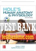 Test Bank For Hole's Human Anatomy & Physiology, 16th Edition All Chapters - 9781260265224
