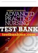 Test Bank For Hamric & Hanson's Advanced Practice Nursing, 7th - 2023 All Chapters - 9780323777117