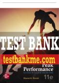 Test Bank For Peak Performance: Success in College and Beyond, 11th Edition All Chapters - 9781260262490
