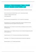 STERILE PROCESSING FINAL 147 EXAM STUDY GUIDE QUESTIONS AND ANSWERS