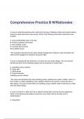 Comprehensive Practice B W/Rationales Questions & Answers 2023 ( A+ GRADED 100% VERIFIED)