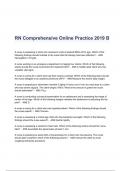 RN Comprehensive Online Practice 2019 B Questions & Answers 2023 ( A+ GRADED 100% VERIFIED)
