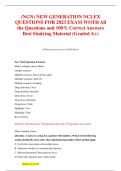 &lpar;NGN&rpar; NEW GENERATION NCLEX QUESTIONS FOR 2023 EXAM WITH All the Questions and 100&percnt; Correct Answers Best Studying Material &lpar;Graded A&plus;&rpar; 