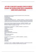 ATI RN CONCEPT-BASED PROCTORED EXAM 165 QUESTIONS WITH ANSWERS AND EXPLANATIONS