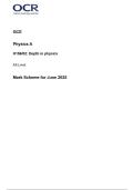 OCR AS Level Physics A H156&sol;02 JUNE 2025 MARK SCHEME&colon; Depth in physics