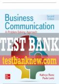 Test Bank For Business Communication&colon; A Problem-Solving Approach&comma; 2nd Edition All Chapters - 9781260088359