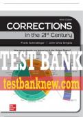 Test Bank For CORRECTIONS IN THE 21ST CENTURY&comma; 9th Edition All Chapters - 9781260805253