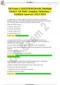 OB Exam 2 QUESTIONS-BANK |Multiple Choice| All With Complete Solutions / Verified Answers 2023-2024