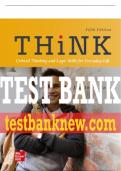 Test Bank For THiNK, 5th Edition All Chapters - 9781260805192