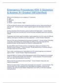 Emergency Procedures KSV 3 &lpar;Question & Answer A&plus; Graded 100&percnt;Verified