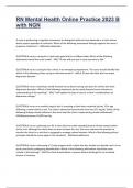 RN Mental Health Online Practice 2023 B with NGN  Questions and Answers 