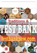 Test Bank For Traditions & Encounters: A Global Perspective on the Past, 7th Edition All Chapters - 9781259912429