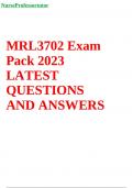 MRL3702 Exam Pack 2023 LATEST QUESTIONS AND ANSWERS