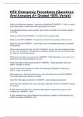 KSV Emergency Procedures &lpar;Questions And Answers A&plus; Graded 100&percnt; Veried&rpar;