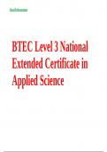 BTEC Level 3 National Extended Certificate in Applied Science