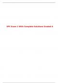 SPC Exam 1 With Complete Solutions Graded A