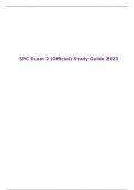 SPC Exam 2 (Official) Study Guide 2023