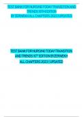 TEST BANK FOR NURSING TODAY TRANSITION AND TRENDS 10TH EDITION BY ZERWEKH