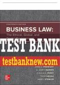 Test Bank For Business Law: The Ethical, Global, and Digital Environment, 18th Edition All Chapters - 9781260736892