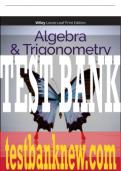 Test Bank For Algebra and Trigonometry, 5th Edition All Chapters - 9781119778288