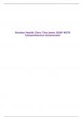 Shadow Health Clinic Tina Jones SOAP NOTE Comprehensive Assessment