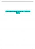 LAWS AND REGULATIONS FOR QAC EXAM